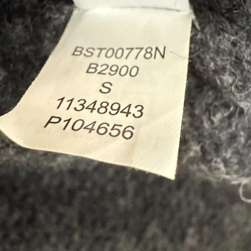 Bonobos Gray Extra Fine Merino Wool Nylon Alpaca Blend Crew Neck Sweater Small